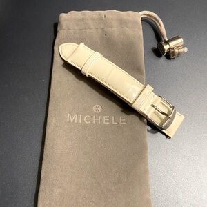 NWOT Michele White Patent Watch Band 18mm
